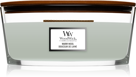 WoodwickWarm Wool candela profumata con stoppino in legno (hearthwick) 453,6 g