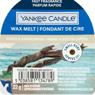 Yankee CandleAmber & Sandalwood cera per lampada aromatica 22 g