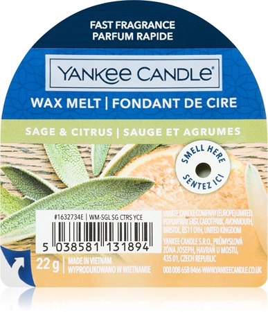 Yankee CandleSage & Citrus cera per lampada aromatica 22 g