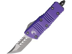 Microtech Mini Troodon Hellhound Swiss Legal OTF (Purple)