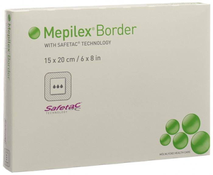 Mepilex Border Schaumverband 15x20cm Silikon 5 Stk