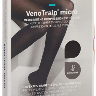 VENOTRAIN MICRO A-D KKL2 S normal/long offene Fussspitze schwarz 1 Paar
