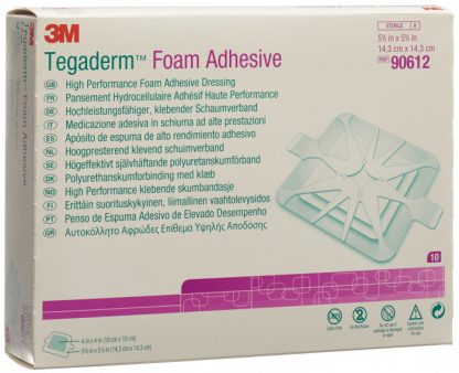 3M Tegaderm Foam Schaumkompresse 10x10cm adhesive 10 Stk