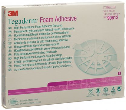 3M Tegaderm Foam Schaumkompresse 10x11cm oval adhesive 5 Stk
