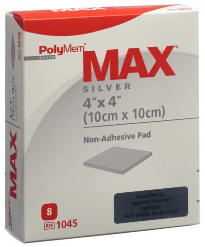 PolyMem MAX Silver Superabsorber 10x10cm 8 Stk