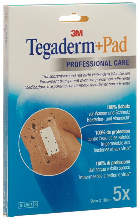 3M Tegaderm+Pad 9x10cm Wundkissen 4.5x6cm 5 Stück