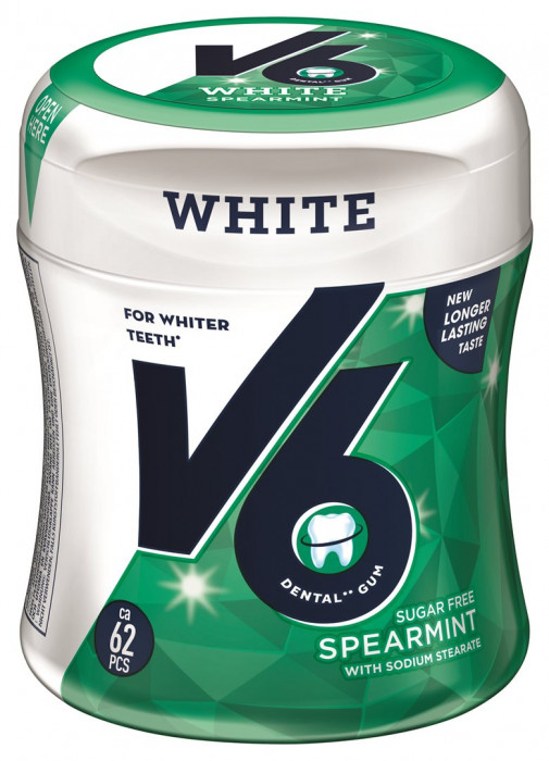 V6 White Kaugummi Spearmint 6 Ds 60 Stk