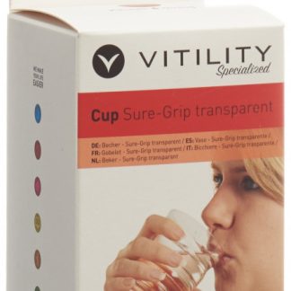 Vitility Becher Sure-Grip 200ml transparent