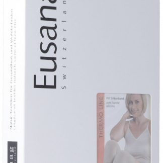 Eusana Knie-und Ellbogenwärmer anatomisch XL beige mit Silikonhaftband 1 Paar