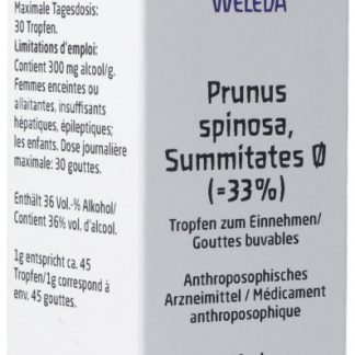 Weleda Prunus spinosa Summitates Dil 33 % Fl 50 ml