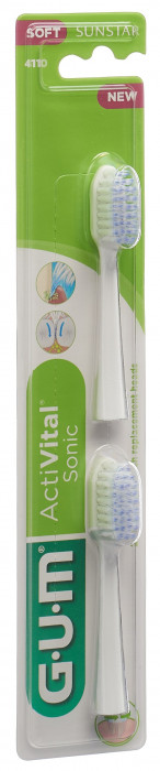 GUM ActiVital Sonic Ersatzköpfe weiss 2 Stk