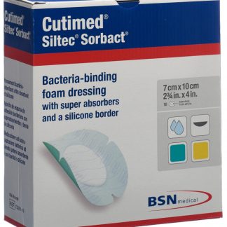 Cutimed Siltec Sorbact 7x10cm oval 10 Stk