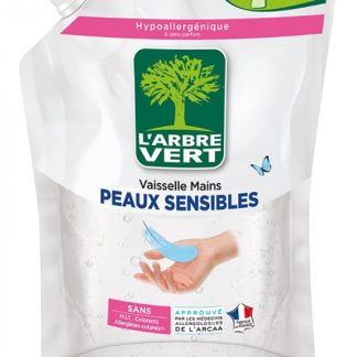 ARBRE VERT Refill Öko Geschirrspülmittel empfindliche Haut französisch Btl 1 lt