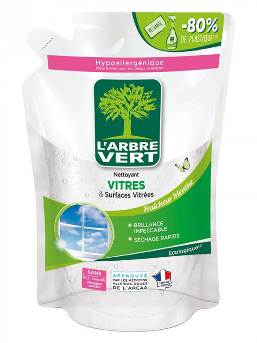L'ARBRE VERT Refill Öko Glasreiniger französisch Btl 740 ml