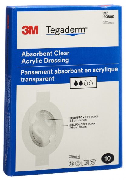 3M Tegaderm Absorb Wundverband 7.6x9.5cm 10 Stk