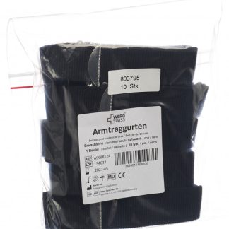 WERO SWISS Armtraggurt Erwachsene 35mm schwarz 10 Stk