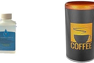 Liquid descaler suitable for all fully automatic coffee machines and espresso machines. Especially simple and thorough 250 ml + metal coffee tin 500 g