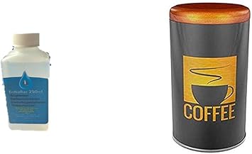 Liquid descaler suitable for all fully automatic coffee machines and espresso machines. Especially simple and thorough 250 ml + metal coffee tin 500 g