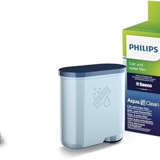 Philips Filter Coffee Maker - 1.25 Litre Capacity & Philips AquaClean Limescale and Water Filter for Espresso Machine, No Descaling up to 5000 Cups, Twin Pack