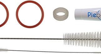 Care Set 200916 Compatible with DeLonghi ECAM ESAM ETAM Coffee Machines Dinamica, Eletta, PrimaDonna, Perfecta, Magnifica, Venezia | 6 Pieces (Seals, Brushes, Grease) with QR Code Instructions