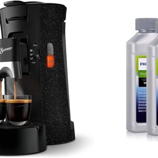 Philips Senseo Select CSA240/20 Coffee Pod Machine & Universal Liquid Descaler for Fully Automatic Coffee Machines, Value Pack, 0.5 Litres, 6 x 6 x 16 cm, Grey