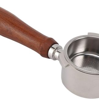 Leapiture 51 mm 3-Ohren-Kaffeemaschinen-Siebträger, bodenloser Kaffeefilter mit Hand, Edelstahl-Kaffeebereiter-Werkzeug für Zuhause, Küche, Café