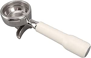 Kaffee-Siebträger, Leicht zu Reinigender Kaffeemaschinen-Siebträger, Perfekte Passform, 2 Ohren für Zuhause (WHITE)