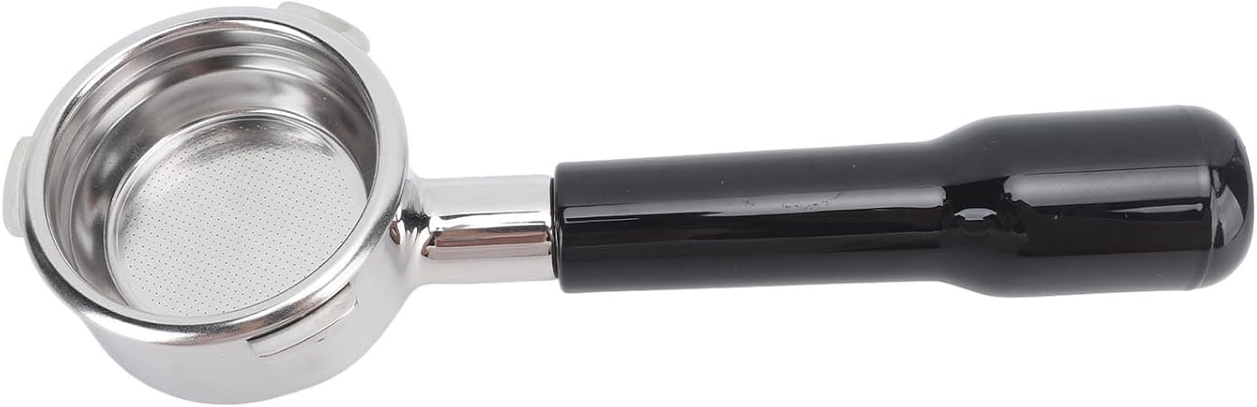 58mm 3 Ears Bottomless Portafilter Stainless Steel Coffee Portafilter for Barsetto Coffee Machine (Black)