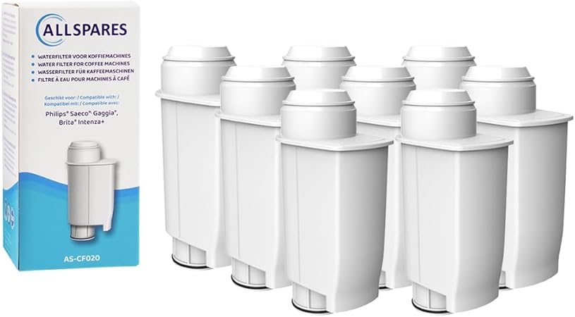 AllSpares Water Filter (x8) Suitable for Philips/Saeco Coffee Machines Replacement Filter for Brita Intenza+ and Philips/Saeco CA6702