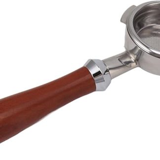 MISNODE Kaffee-Bodenloser Siebträger, Ergonomisch, Abnehmbar, Bodenlos, Nackter Siebträger aus Massivem Holz, für Kaffeemaschine, Kaffeemaschine, Ersatz von(für Nuova Bodenloser Griff)