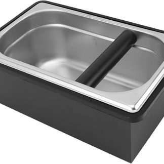 Espresso Knock Box, Espresso Accessories for Coffee Grounds, Removable Stainless Steel Plastic Coffee Grounds Container for Home Cafe