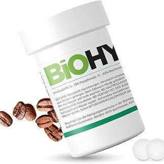 BiOHY Cleaning Tablets for Fully Automatic Coffee Machines (40 Tabs) | Coffee Machines Cleaning Tablets Against Limescale | Descaling Tablets for Best Aroma | Suitable for All Brands | Extends Device