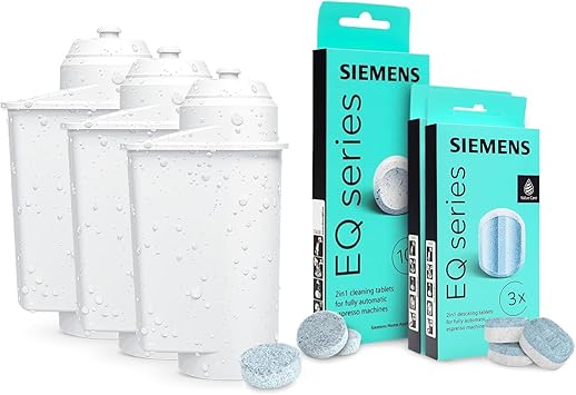 Siemens Cleaning Tablets + 2x Descaling Tablets + 3x Water Filters for EQ Series