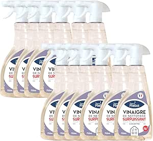 DSTOCK60 12 Bottles 0.75 L White Vinegar Extra Strong 14° (PHEBUS Original Product) - Degreasing, Descaling, Descaling, Drainage - Home and Garden