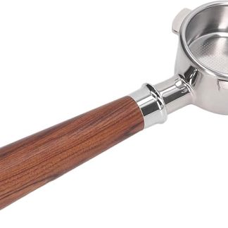 MISNODE 54 Mm Bodenloser Siebträger aus Edelstahl für Kaffee, Bodenloser Siebträger für Kaffeemaschine, Passender Griff für Kaffeebereiter(Typ A: Roter Säurezweig)