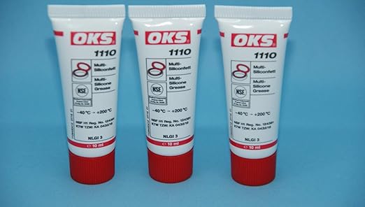3 x OKS 1110 10 ml Tube, Multisilicon Grease for Cleaning Coffee Machines with NSF Verification