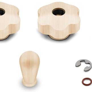 LELIT Upgrade Kit for Mara and MaraX Coffee Machines - Steam Knobs and Levers - Light Brown