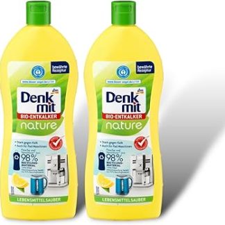 Denkmit Powerful Descaler for Fully Automatic Coffee Machines, Organic Texture, with Lactic Acid, Gentle on Materials, 2 x 250 ml