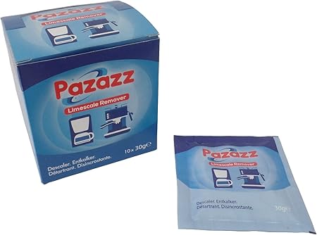 PAZAZZ Limescale Remover Limescale Cleaner Powder for Espresso Machines – Descaler – 10 Applications
