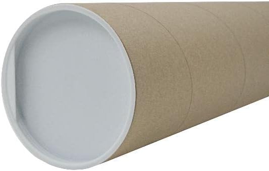 itenga Postal Tube 0.50 m with Lid 50 x 8 cm Cardboard Sturdy Postal Tube Poster