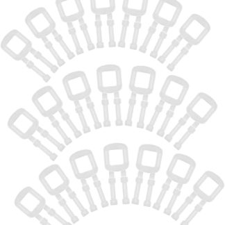 MUELODSIC Pack of 100 Transparent Plastic Strapping Buckles PP PE Material Manual Packaging Clips for Versatile Cardboard and Parcel Tape Attachment for Shipping and Storage