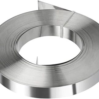 Stainless Steel Cable Ties, Cable Tie Roll, 304 Stainless Steel Strapping, Metal Ties, Width 6.4/8/10/12 mm, Utility Pole Hoop, Shield Packaging, Pipeline, Marine (12 x 0.5 mm x 30 m)