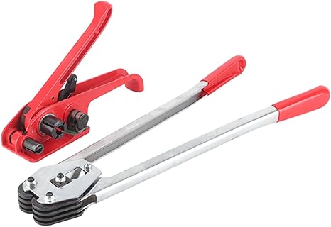 Manual PP/PET Plastic Strap Tensioner and Capper - Easy Grip and Capping Tool Set for Strapping, Sealing and Packaging, Ideal for Various