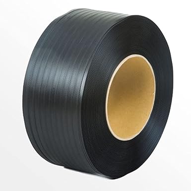 Hansepack24 2 Rolls PP Strapping Tape 12.0 mm x 0.55 mm 200 mm Core 3000 m/Roll Black