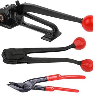 High Performance Strapping Band Tensioner, Cutter, Sealer, Packing Strapping Tool Set, Tensioner and Strapping Cutter for 3/8 to 3/4 Strapping Tape, Sealer for 3/4 Steel