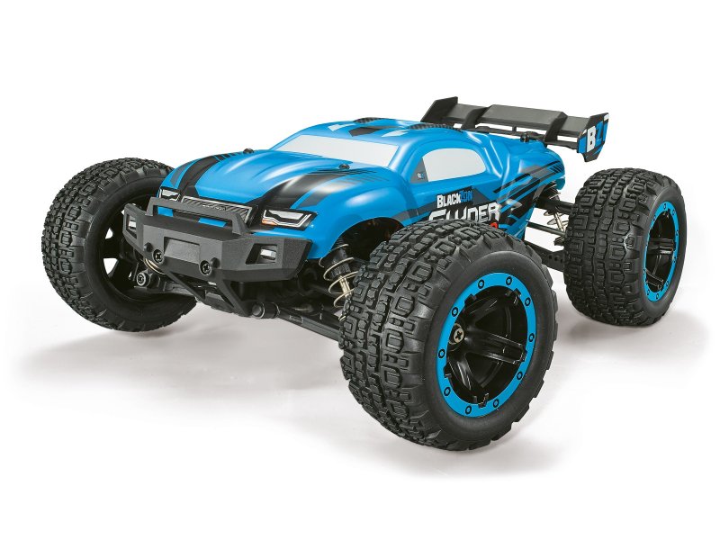 Blackzon Slyder ST Turbo 1/16 4WD 2S Brushless Monster Truck Blue with lipo battery and charger (50km/h)