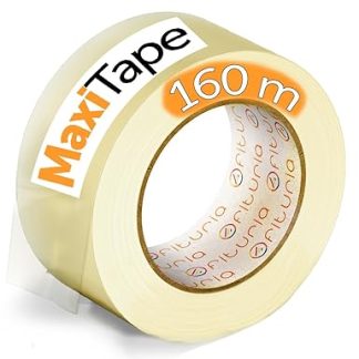 OFITURIA Clear Packing Tape for Packing Boxes for Shipping and Moving - Seal for Safe and Durable Packaging (48mm x 160mts - Clear, 1 Blind)
