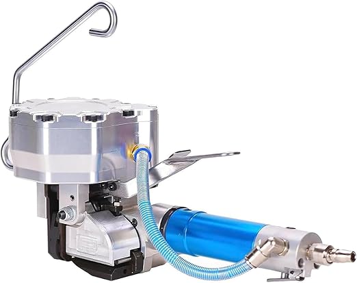 KGLHJDY Pneumatische Stahl-Umreifungsmaschine, Metall-Heißschmelz-Umreifungsmaschine für industrielle Umreifung, 0,75 Zoll (19 mm) Hochleistungs-Umreifung und Verpackung