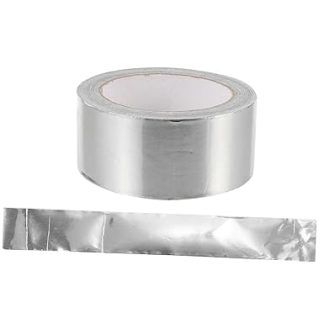 Cabilock 1 Roll of Aluminium Foil Insulation Double Heat Packaging Strapping Foil Tape for Channel Thermal Tape Silver Tape for Channel Aluminium Foil Tape Silver