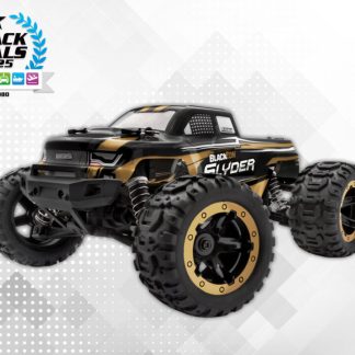 BlackZon Slyder MT 1/16 4WD Electric Monster Truck Black/Gold complete with 800mAh Li-Ion battery and charger – 35 km/h